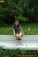 Park bench pee