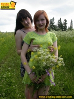 Watersports lesbians in the nature