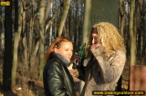Girls pissing together outdoor