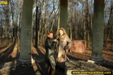 Girls pissing together outdoor