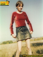 Outdoor pissing in the open field