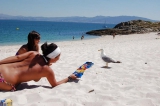 Teens at the beach