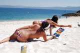 Teens at the beach
