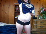 Mindi in her hockey jersey