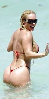 Nicole Coco Austin in a Bikini at the beach