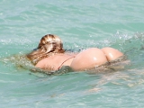 Nicole Coco Austin in a Bikini at the beach
