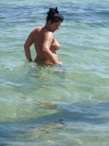Naked on the beach