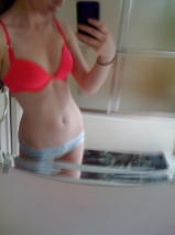 The girl photographed on a mobile phone