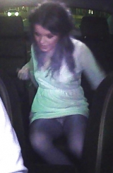 Upskirts in the car