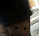 Beauty Legs With Black Stockings Nylon (teen) candid