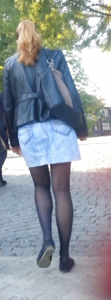 Spy sexy teens nylon and skirt romanian