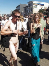 Women and cock in public (CFNM fun)