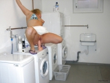 With my Dildo in the Laundry