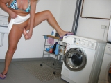 With my Dildo in the Laundry