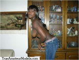 Black Amateur Babe Shows Butthole