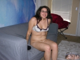 Glasses Teen Spreading Her Ass