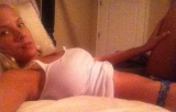 Blonde chav masturbation selfies - fingering on her phone