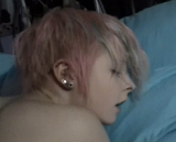 Punk teen nude selfshots - stripping at home with a nubile t