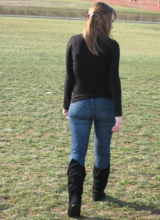 Hottie teen brunette with a tight bum - ripe for leaving som