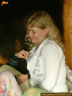 Pantyhose lesbians in color nylons - N