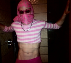 JohnnyMex dont need blue shorts JMex love PINK RULES - N