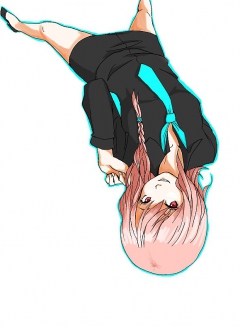 0177 -Cartoon SchoolGirls Art Graphics- School uniform -02- - N