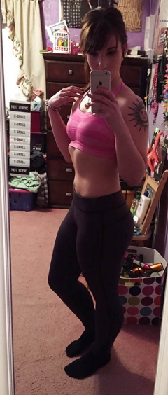 Nerd girl with glasses - super cute geek chick naked selfies - N