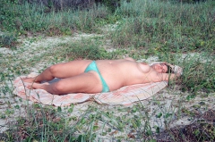 Slut wife nude public outdoors beach camping - N