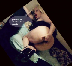 Ricchione travestito italiano voglioso di cazzo nel culo - N