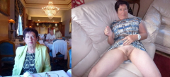 granny shows pussy - N