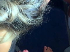 Blonde girl pov blowjob and cumshot