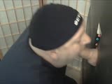 LONG UNCUT COCK AT GLORYHOLE