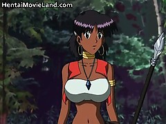 Ebony hot body big boobed anime babe part1