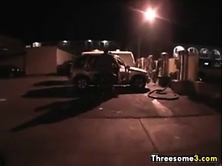 Wild Black Threesome In A Limousine