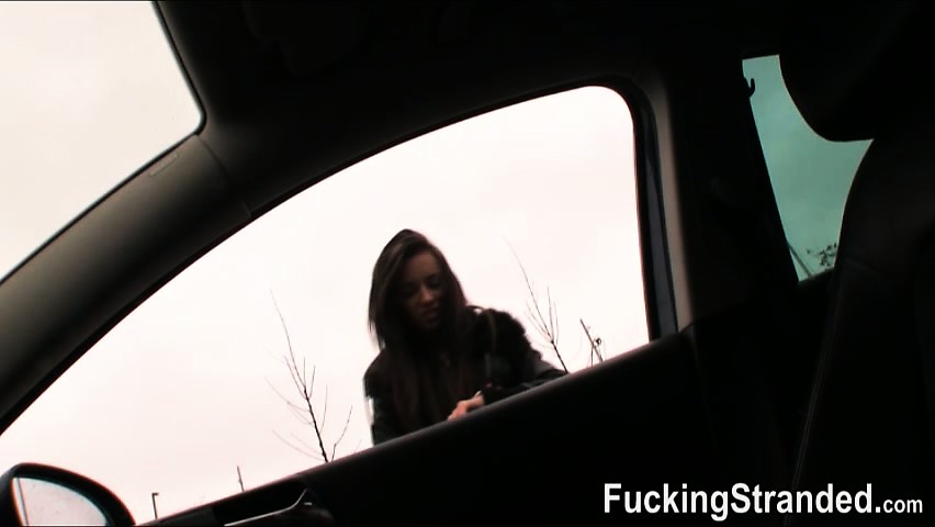 Stranded teen Gina Devine fucks stranger for free ride home