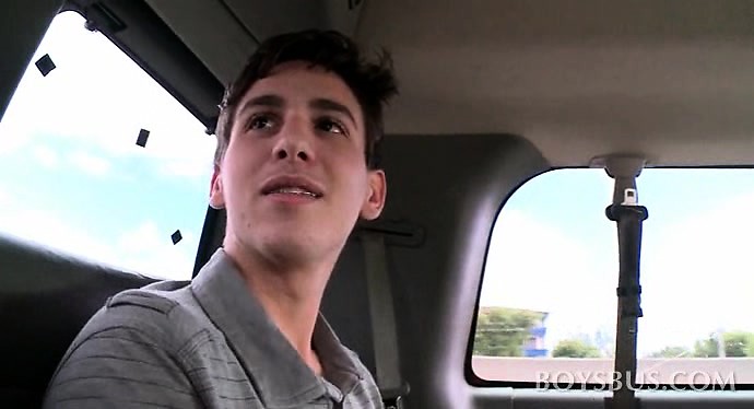 Gay teen ass filled with big cock in boys bus