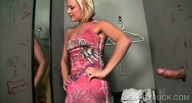 Naked hoe works hungry pecker on gloryhole