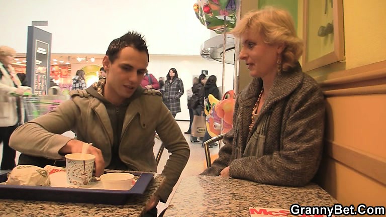 Young dude picks up and fucks cute mature blonde