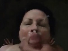 MILF gets a massive cum load