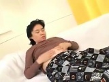 Naughty Oriental housewife finds herself alone and fucks a