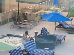 Amateur Couple Is Fucking In A Hot Tub Outside