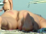 Voyeur Nude Beach Babe Close-Up Back And Front Pussy