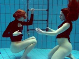 Two hot teens underwater