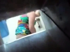 Caught by hidden cam, Spying my mum fingering in toilet