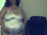 bbw granny in sexy satin body