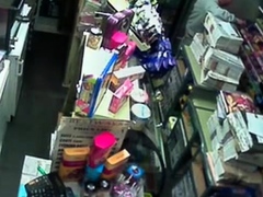 Str8 caught fucking on security camera in store