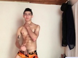 Sixpack latino twink jizzing twice in solo