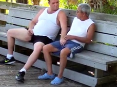 older gays have sex in public park