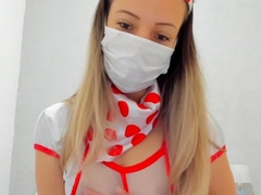 Jerk off instruction, medica gostosa guiando sua punheta