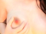 Busty Asian close up masturbation